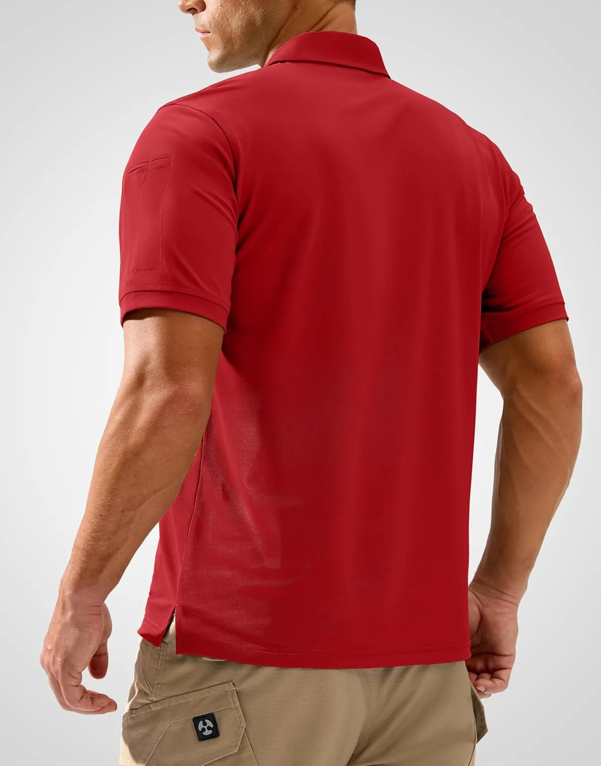 Pudolla Mens Tactical Shirts Short Sleeve Golf Work Polos Moisture Wicking Dry Collared Shirt Lightweight Polo Shirt