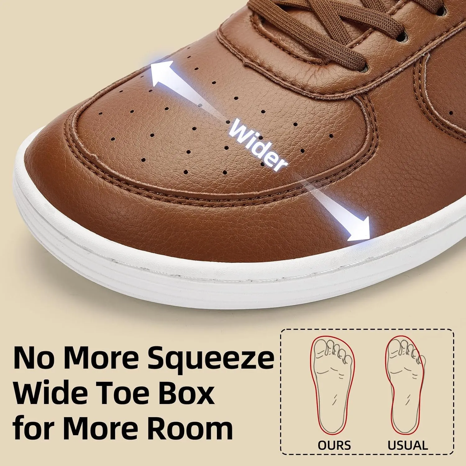 Pulltop Barefoot Wide Toe Box Shoes for Men - Minimalist Barefoot Dress Shoes Sneakers Zero Drop Slip on Walking Non Slip Shoes for Men