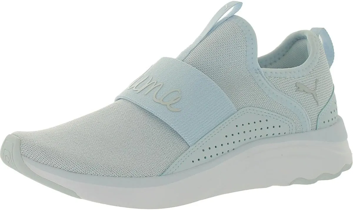PUMA Girls Softride Sophia Slip On Running Shoe, 5.5 Big Kid, Heather Silver