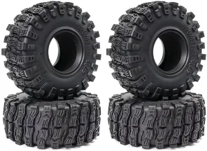 RC Wheel Tire Compatible with Axial for SCX10 Pro for Capra for Traxxas for TRX4 1/10 RC Crawler Car Parts 4pcs 120mm 1.9" Soft Rubber Tire Wheel Tyre