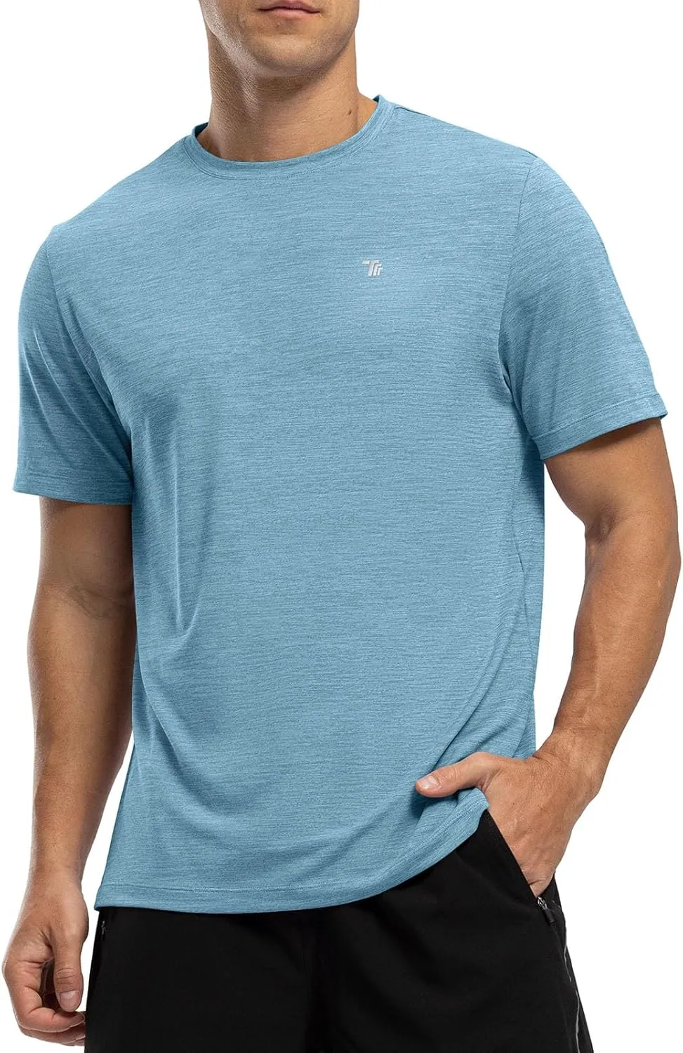 Rdruko Men's Dry Fit Workout Shirts Moisture Wicking Short Sleeve Athletic Running Gym Active T Shirts