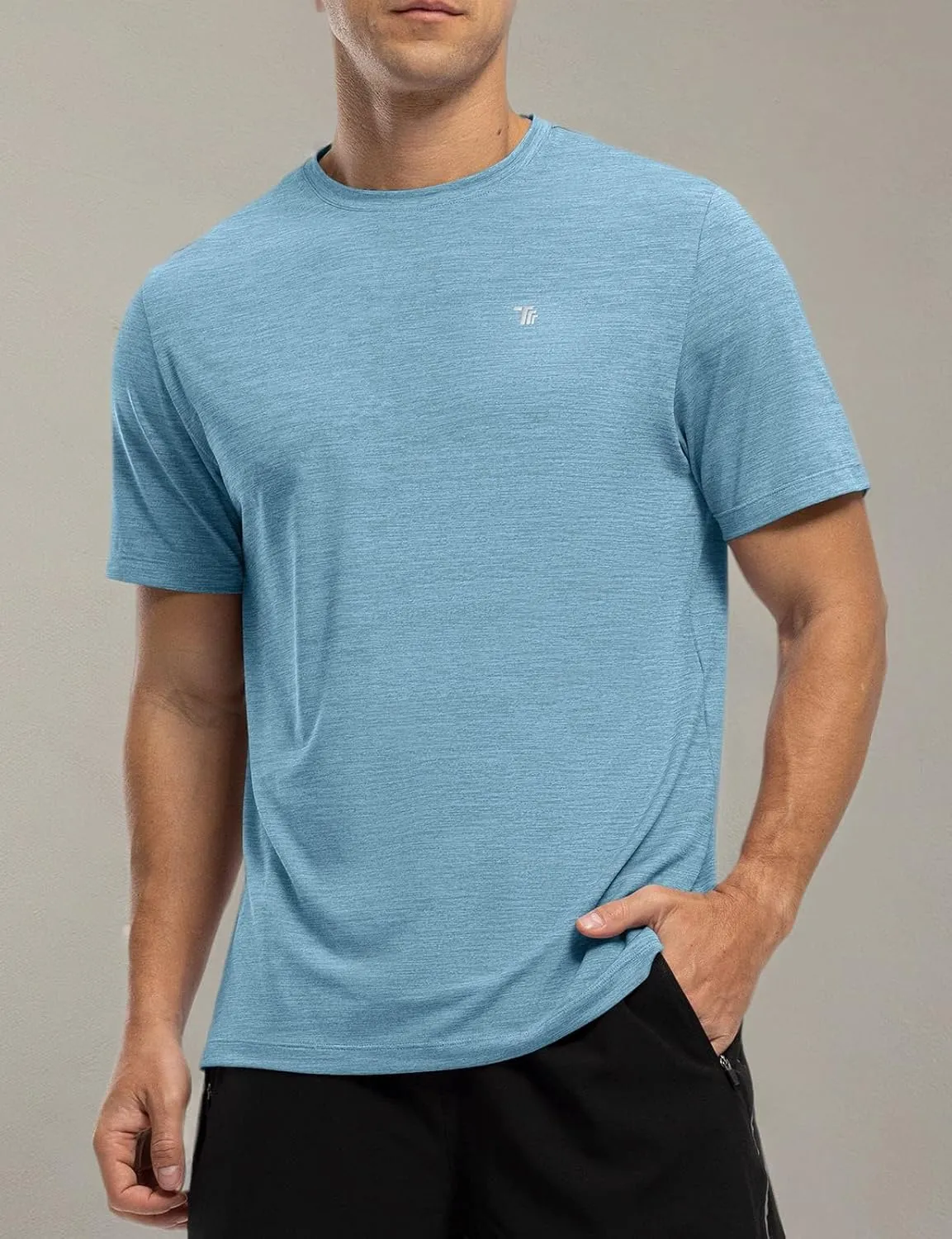 Rdruko Men's Dry Fit Workout Shirts Moisture Wicking Short Sleeve Athletic Running Gym Active T Shirts