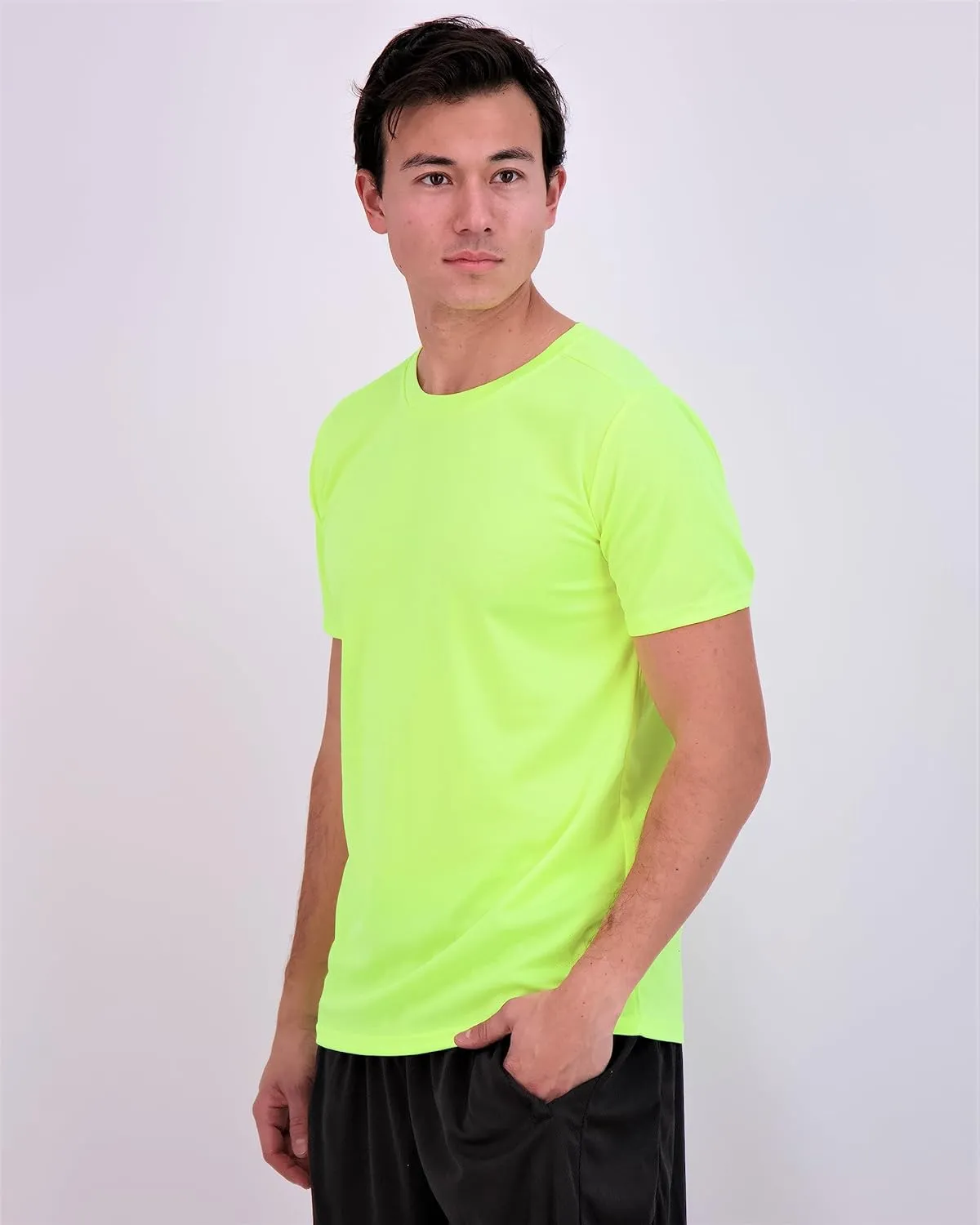 Real Essentials 5 Pack Men’s Active Quick Dry Mesh Crew Neck T Shirts | Athletic Short Sleeve Tee (Available in Big & Tall)