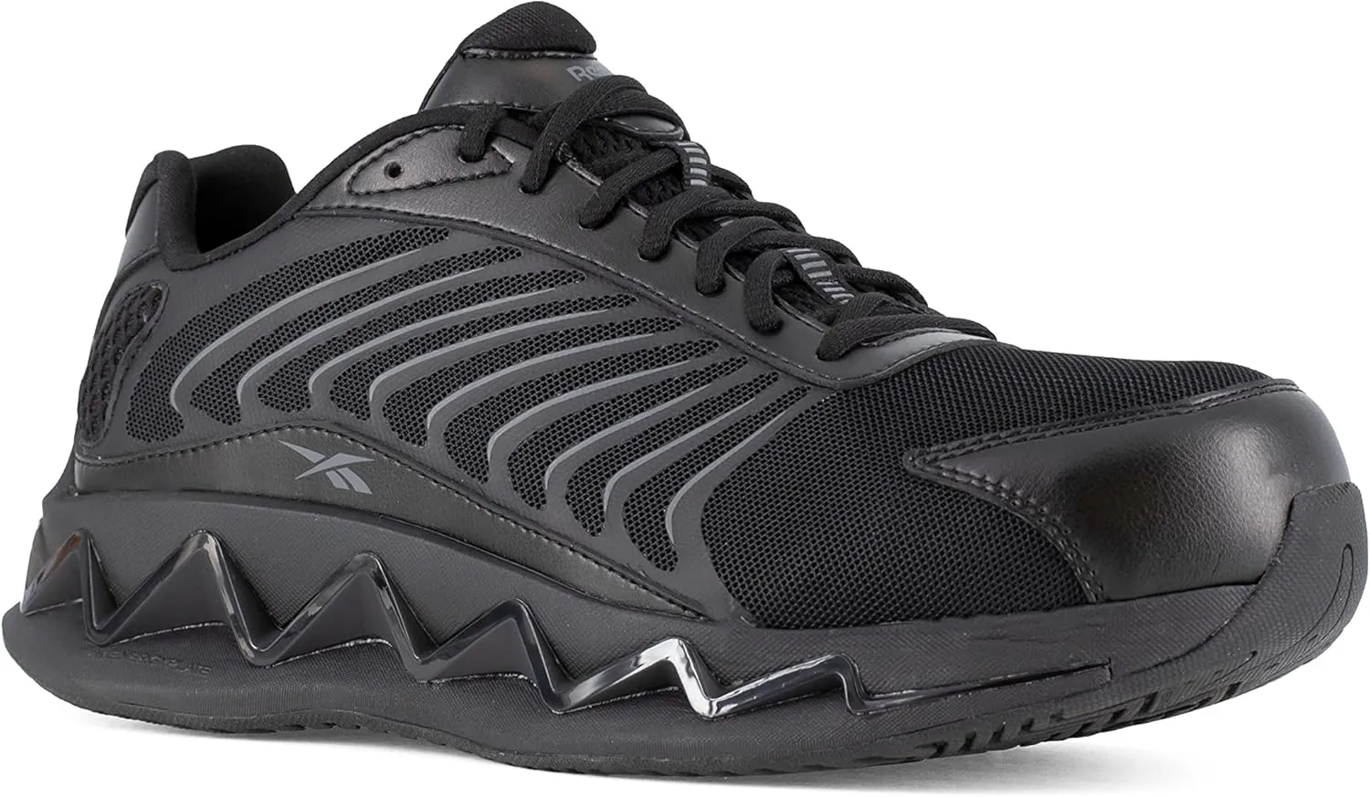 Reebok Work Men's RB3220 Zig Elusion Heritage Work Construction Shoe Black Safety, 3 Wide