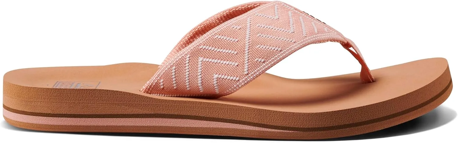 REEF Spring Woven Women's Beach Flip Flop, Soft Woven Strap & Cushion Footbed
