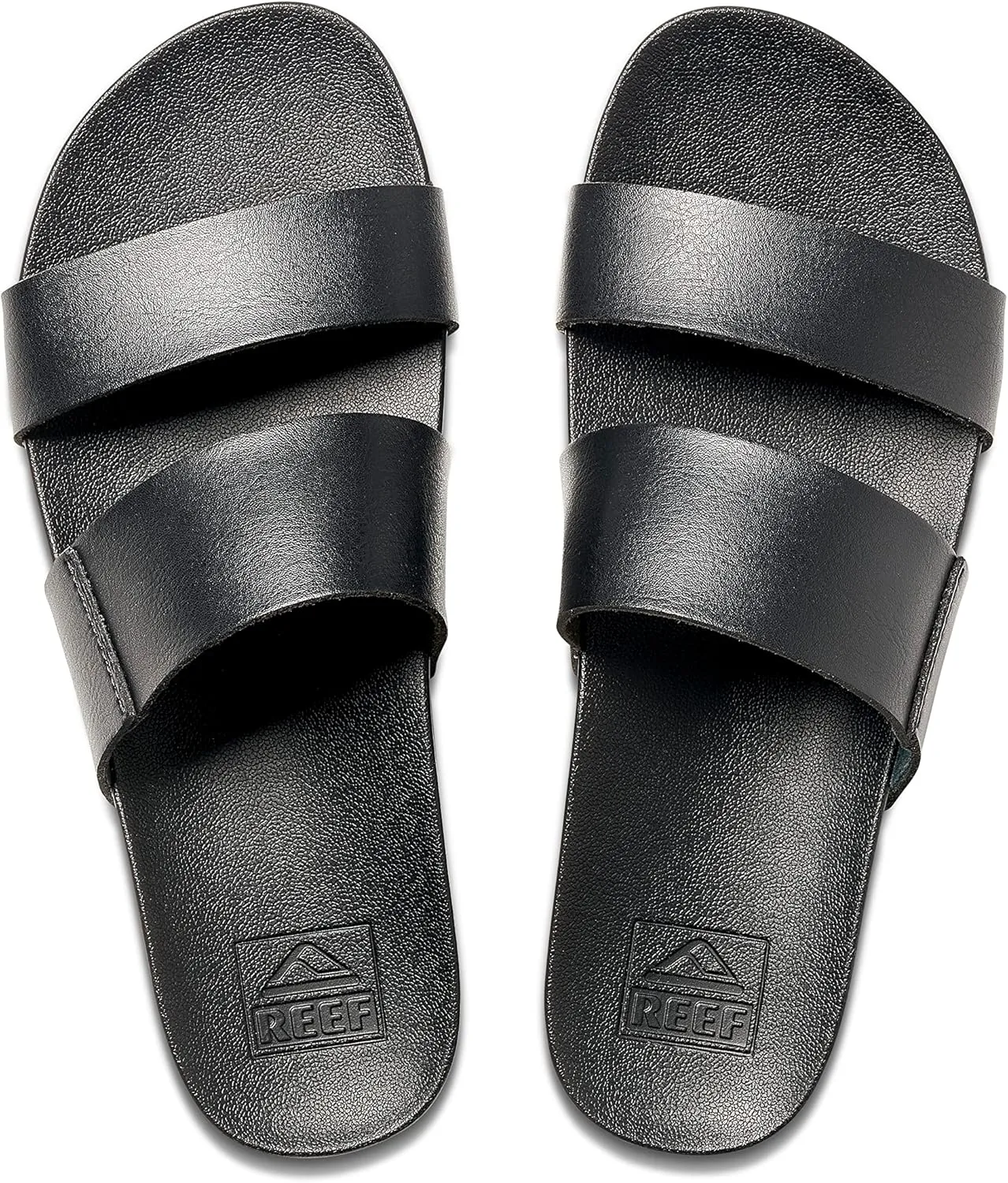 Reef Women's Cushion Vista Fashion Slide Sandal, Vegan Leather Strap, Soft Footbed