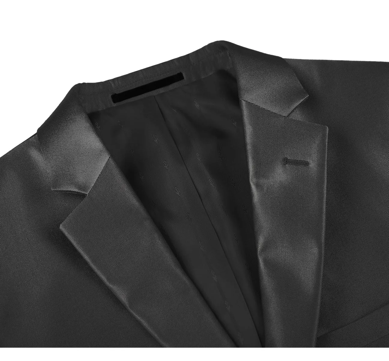 Renoir 207-1  Sharkskin Italian Styled Two Piece Slim Fit Suit