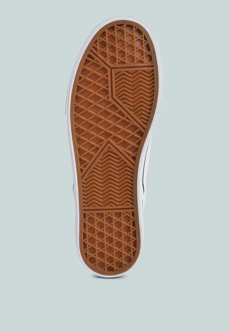 Riddler White Slip On Canvas Sneakers