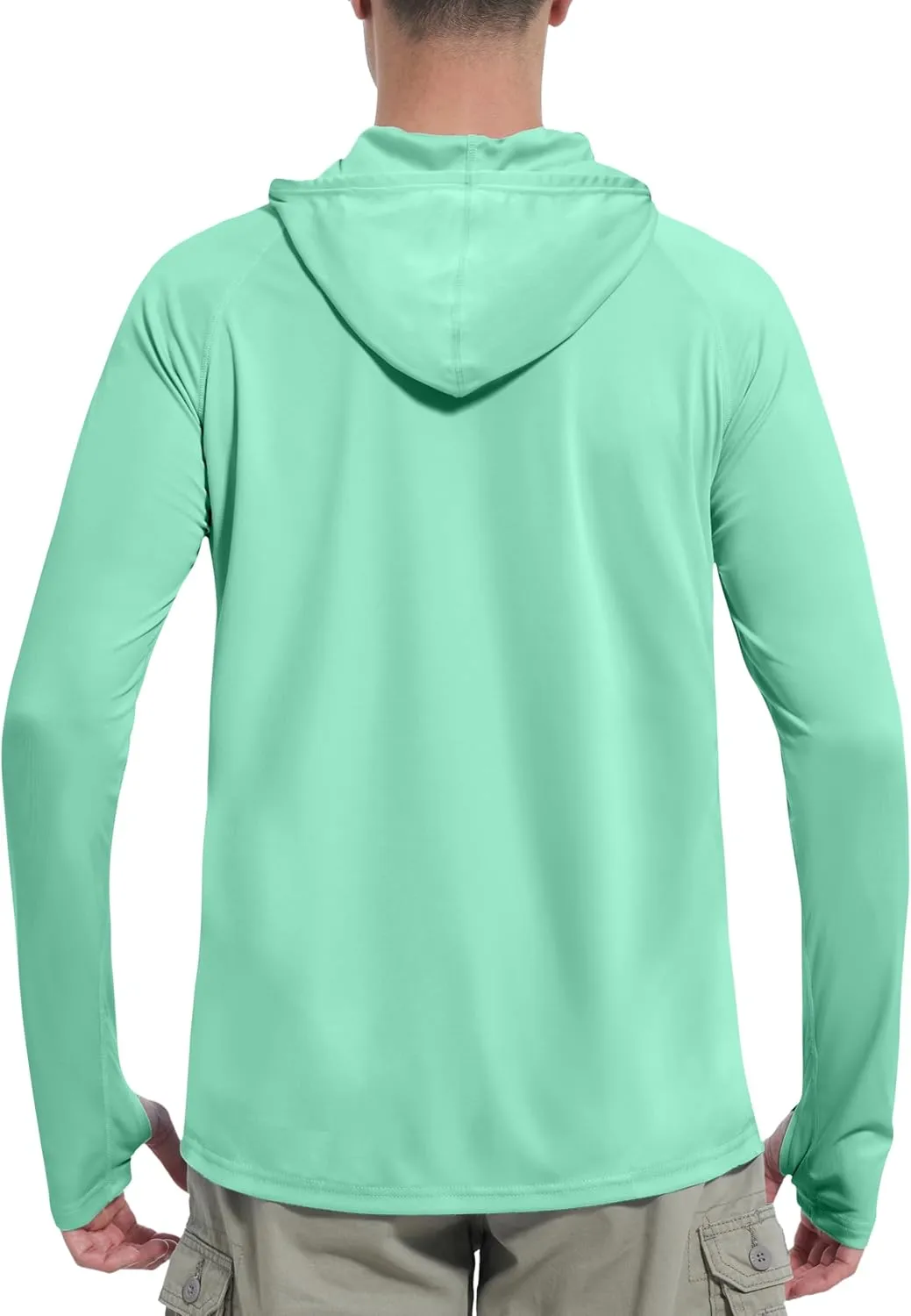 Roadbox UPF 50  Sun Protection Hoodie Shirt, Outdoor Fishing SPF UV Long Sleeve Shirts, Quick Dry Hiking Running Rash Guard