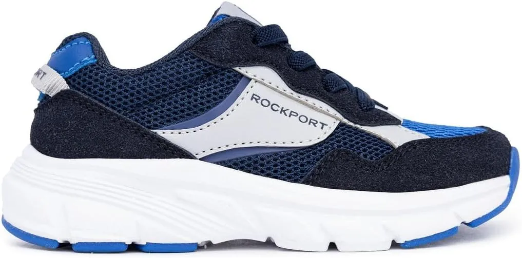 Rockport Kids Boys Bungee Sneakers – Slip-On Running Shoes with Cushioned Sole, Breathable Mesh & Durable Grip (Toddler/Little Kid Sizes)