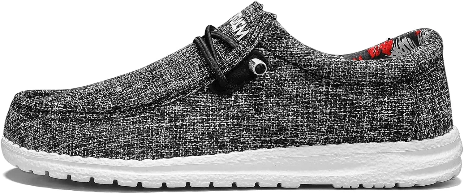 ROTJACM Women's Slip on Cloth Shoes with Arch Support,Plantar Fasciitis Loafers Canvas Comfort Wide Moc-Toe Light Weight Shoes