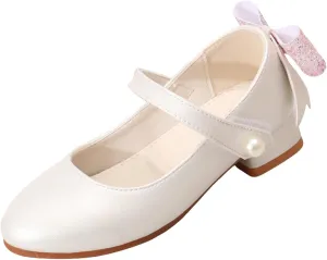 Round Head Mary Jane Shoes for Girls Fashionable Ballet Soft Leather Retro Versatile Literary High Heels Sandals Girls