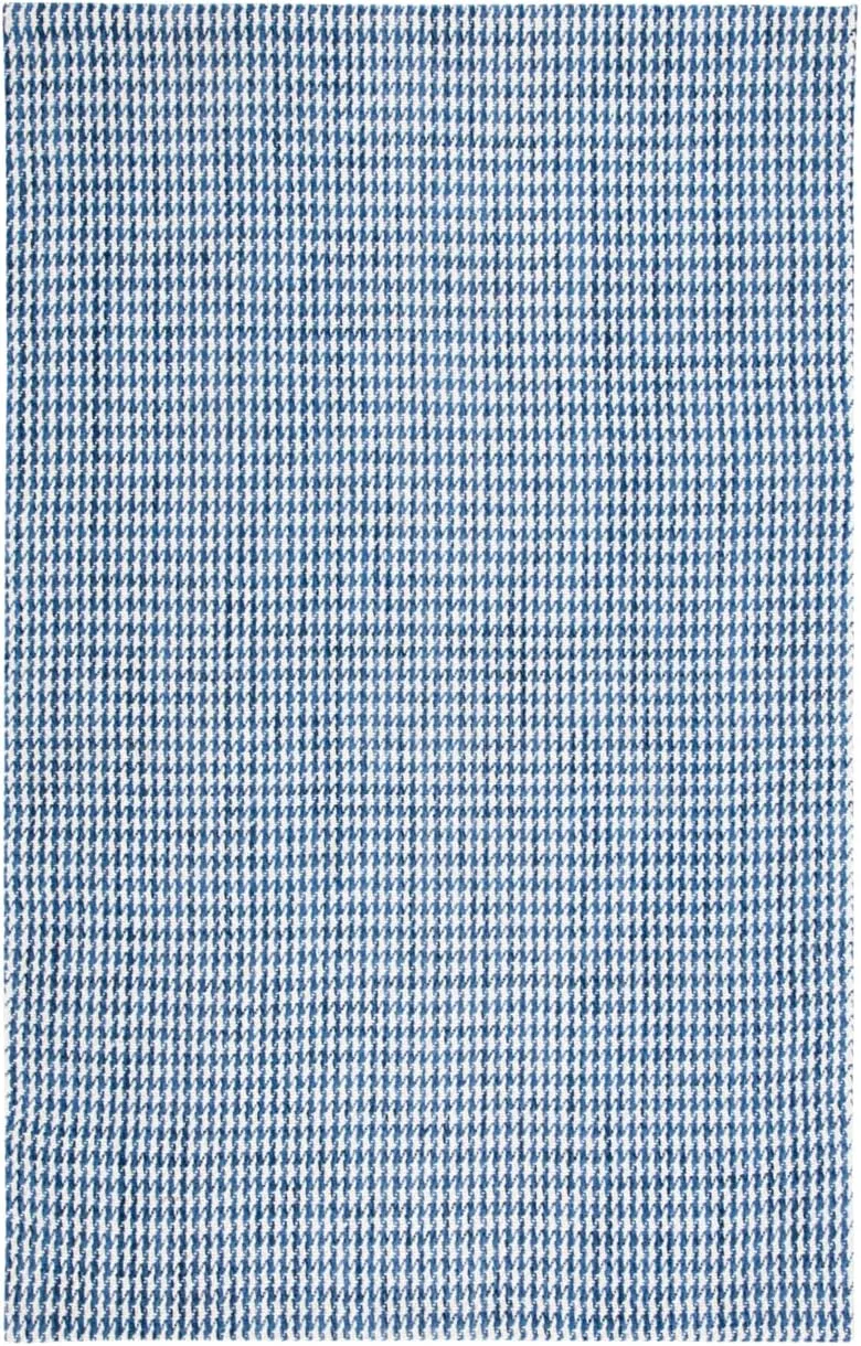 SAFAVIEH Marbella Collection Area Rug - 8' x 10', Navy & Ivory, Handmade Wool, Ideal for High Traffic Areas in Living Room, Bedroom (MRB319N)
