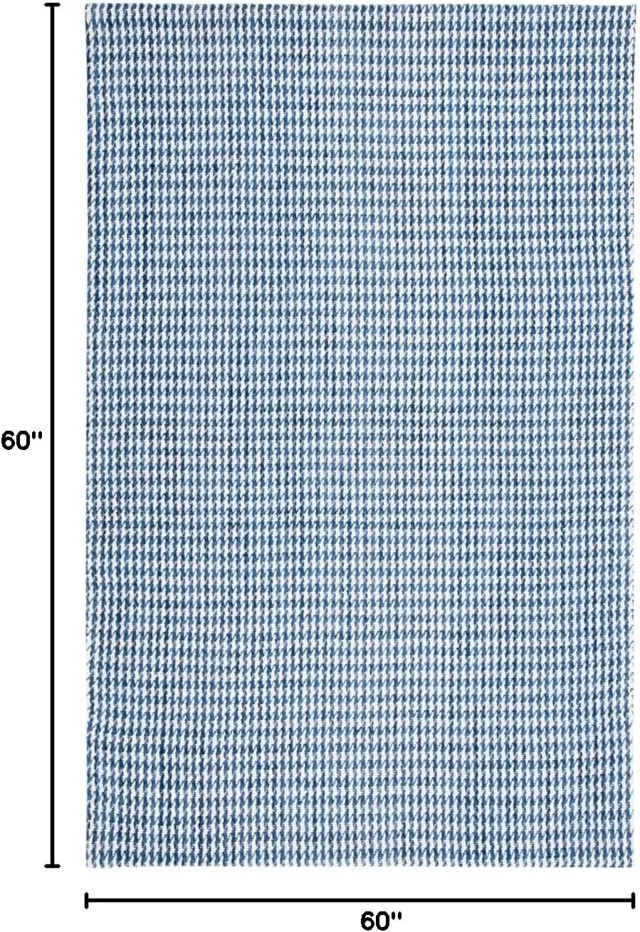 SAFAVIEH Marbella Collection Area Rug - 8' x 10', Navy & Ivory, Handmade Wool, Ideal for High Traffic Areas in Living Room, Bedroom (MRB319N)