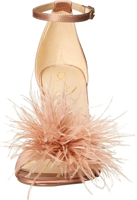 Sam Yaro Heeled Praline High Block Feather Practical Strap Sandals Limited-time deal Edelman Ankle Soft