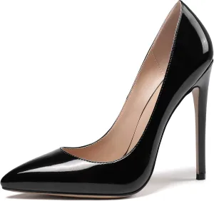SAMMITOP Women's High Heels Pumps Pointed Toe Stiletto Shoes Slip-on Dress Pump