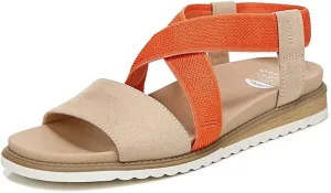 Sand Strappy Flat Attractive pricing Scholl's Dr. Smart-enabled Islander Open Slip On Sandals Toe Slingback
