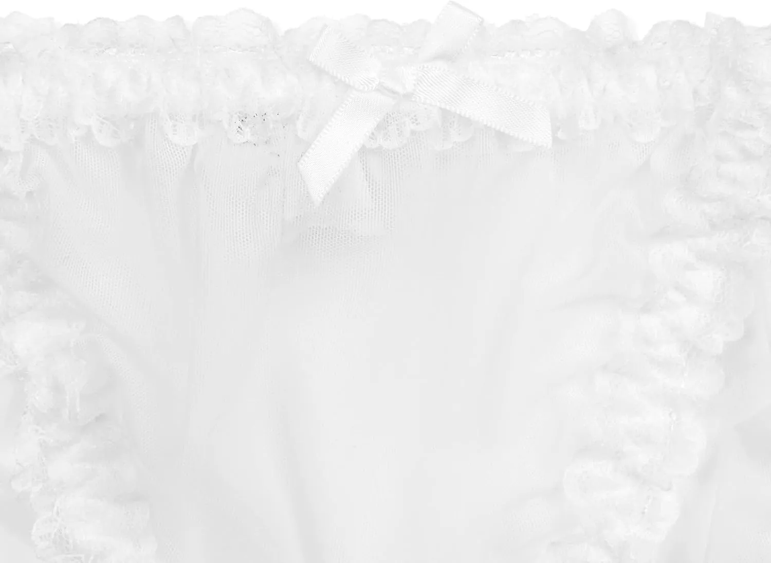 Satini Women's Sheer Frilly Sissy Tanga Knickers Briefs Bikini Panties