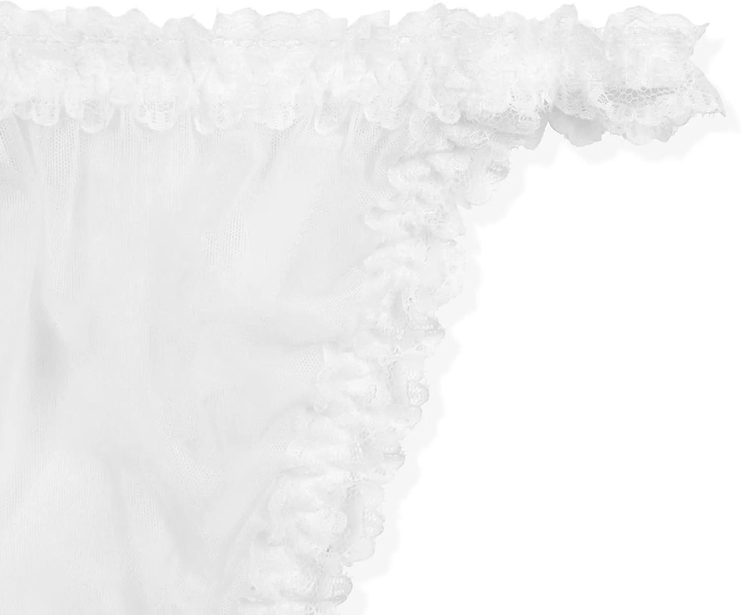 Satini Women's Sheer Frilly Sissy Tanga Knickers Briefs Bikini Panties