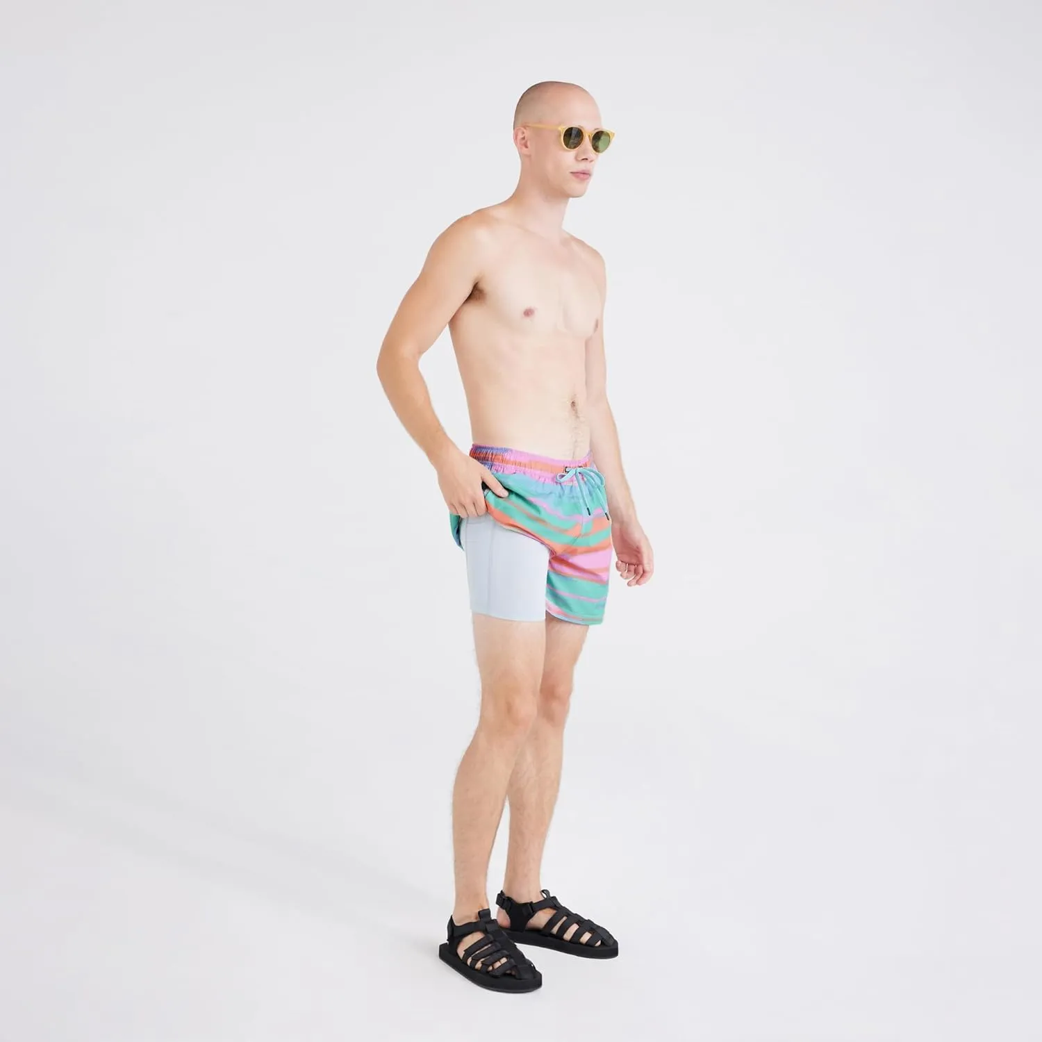 Saxx Men's Underwear - Oh Buoy 2N1 Volley 5" with Built-in Pouch Support - Shorts for Men, Spring