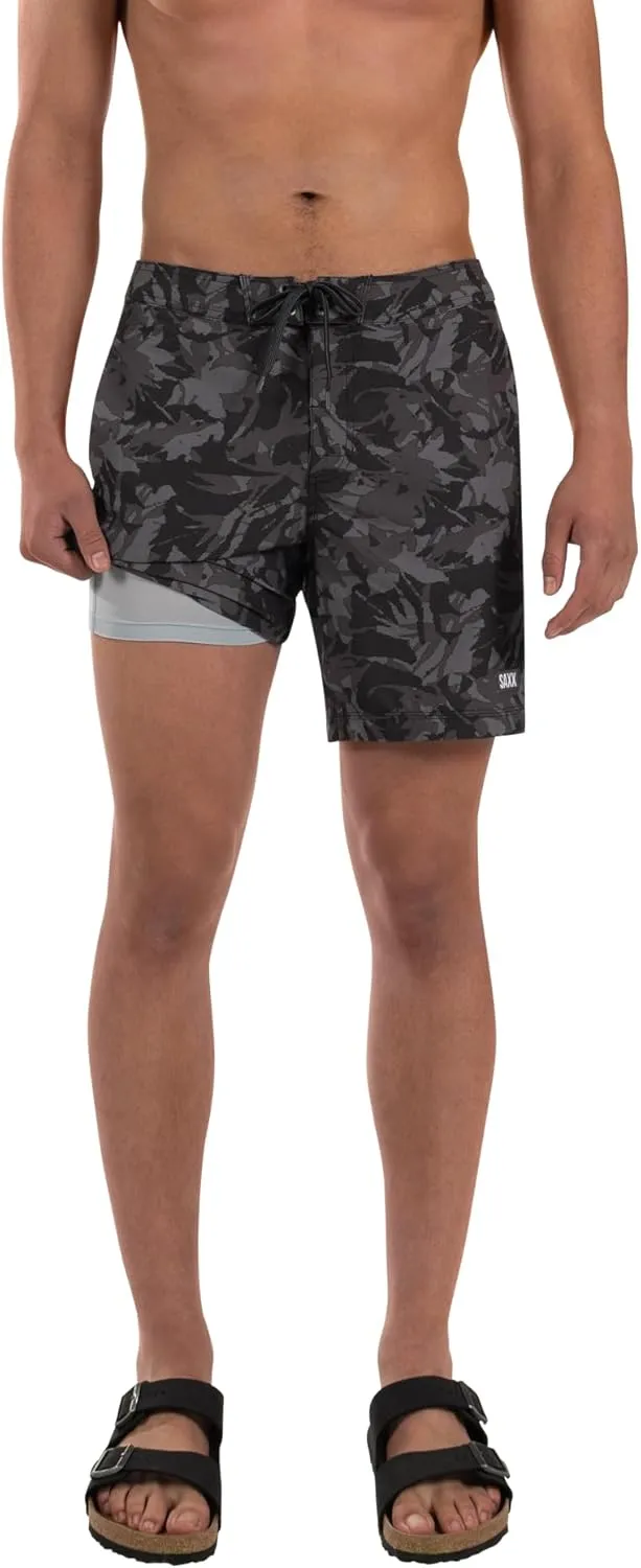 SAXX Underwear Co. Men's Betawave 2N1 Boardie 17" with Built-in Pouch Support, Core