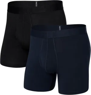 SAXX Underwear Co. Men's Droptemp Cooling Cotton Boxer Brief Fly 2pk, Core