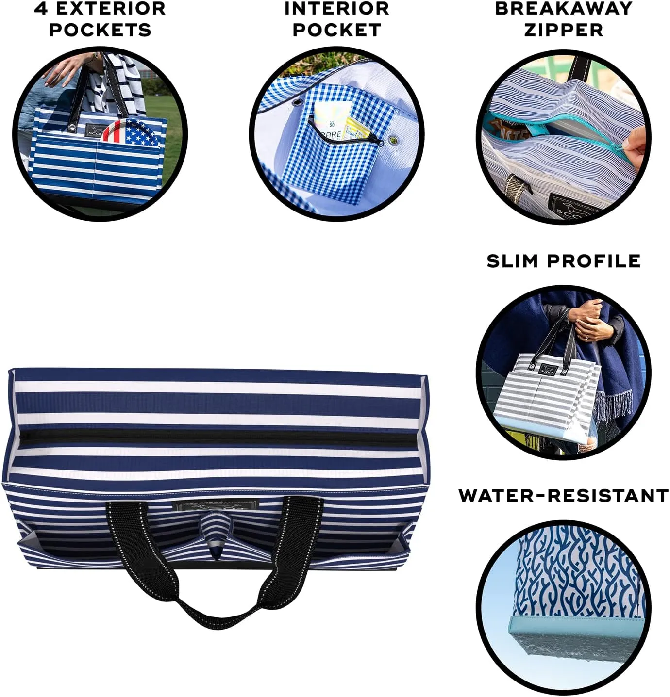 SCOUT Uptown Girl - Women's Organizer Work Tote with 4 Exterior Pockets - Nurse, Travel & Office Laptop Bag
