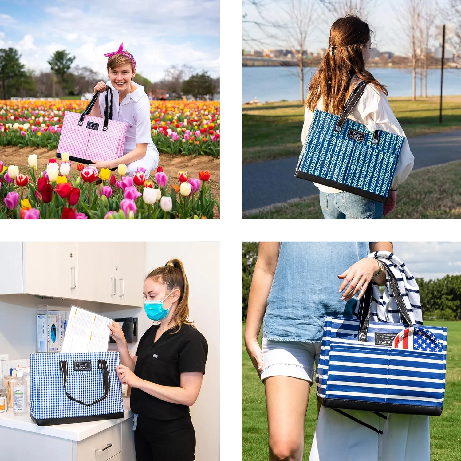 SCOUT Uptown Girl - Women's Organizer Work Tote with 4 Exterior Pockets - Nurse, Travel & Office Laptop Bag