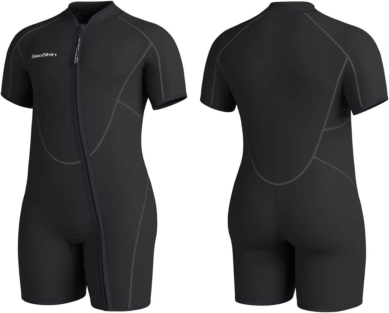 Seaskin Plus Size 3mm Shorty Wetsuit for Mens and Womens