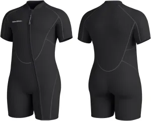 Seaskin Plus Size 3mm Shorty Wetsuit for Mens and Womens