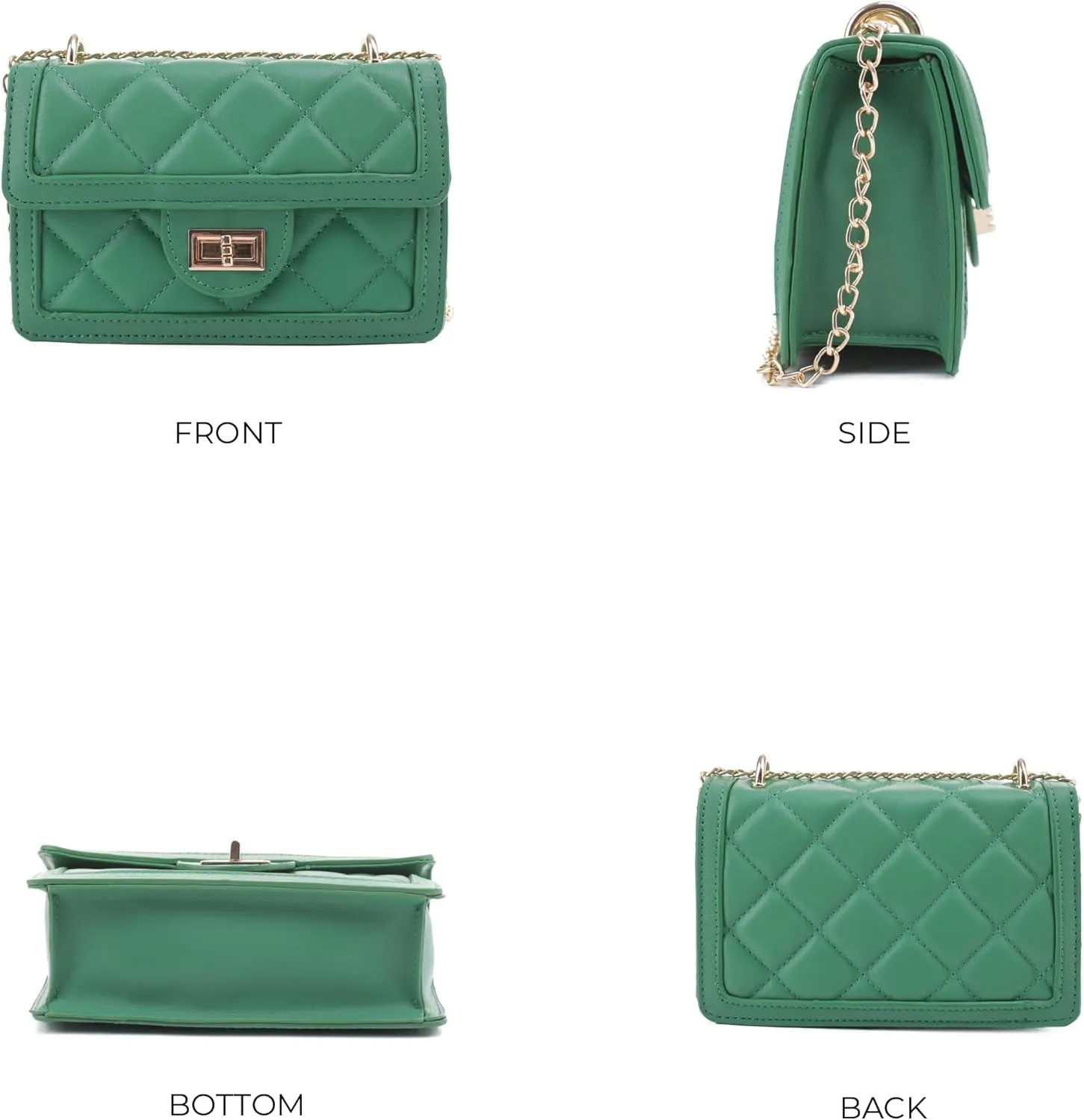 SG SUGU Small Quilted Crossbody Bag, Trendy Designer Mini Shoulder Bag, Phone Wallet Purse for Women