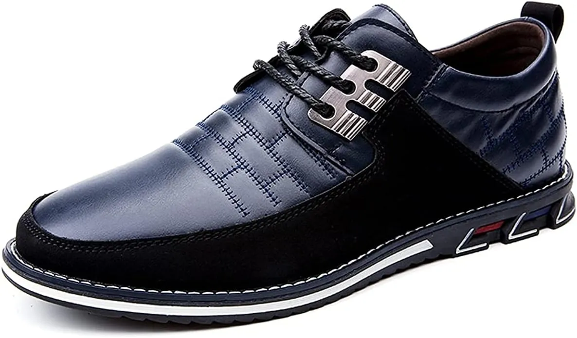 Shoes Men Leather Casual Loafers Dress Breathable Driving Moccasins Oxford Walking Shoe Arch Sneaker