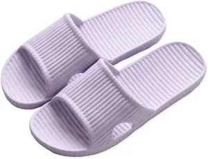 Shower Slippers for Women Men, Quick Drying Lightweight Non Slip Open-toe EVA Travel-friendly Breathable Shoes Slide Slippers for Bathroom,House Slipper,Outdoor