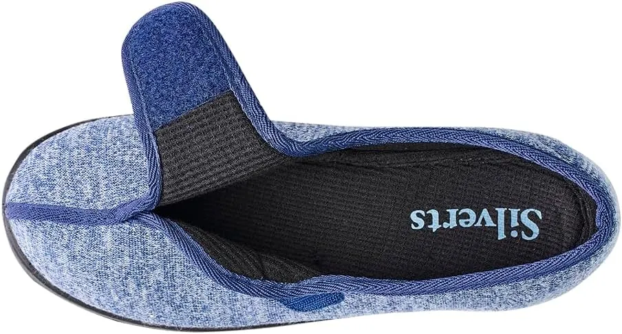 Silvert's Adaptive Clothing & Footwear Women’s Extra Wide Easy Closure Jewel Slippers for Seniors