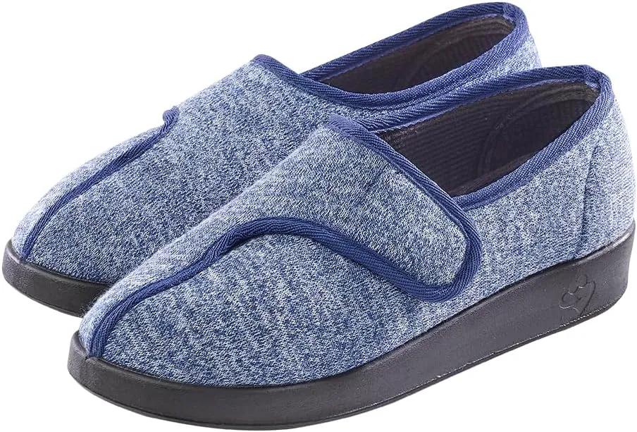 Silvert's Adaptive Clothing & Footwear Women’s Extra Wide Easy Closure Jewel Slippers for Seniors