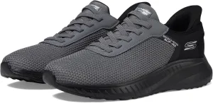 Skechers Bobs Men's Hands Free Slip-ins Squad Chaos-Balanced Edge Sneaker, Dark Gray, 6.5