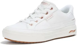 Skechers Women's Arch Fit Arcade-See Ya There Hands Free Slip-ins Sneaker, White, 8.5