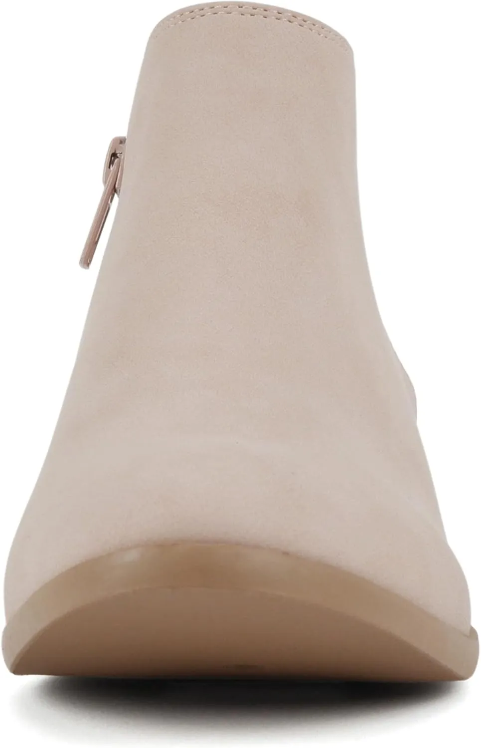 Soda “CHARMER” ~ Women Pointed Toe Elastic Gore Low Heel Ankle Bootie with Zipper Closure