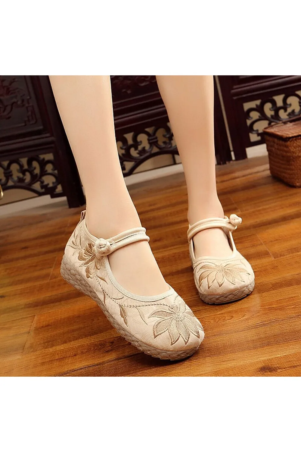 Soft Cotton Flat Shoes