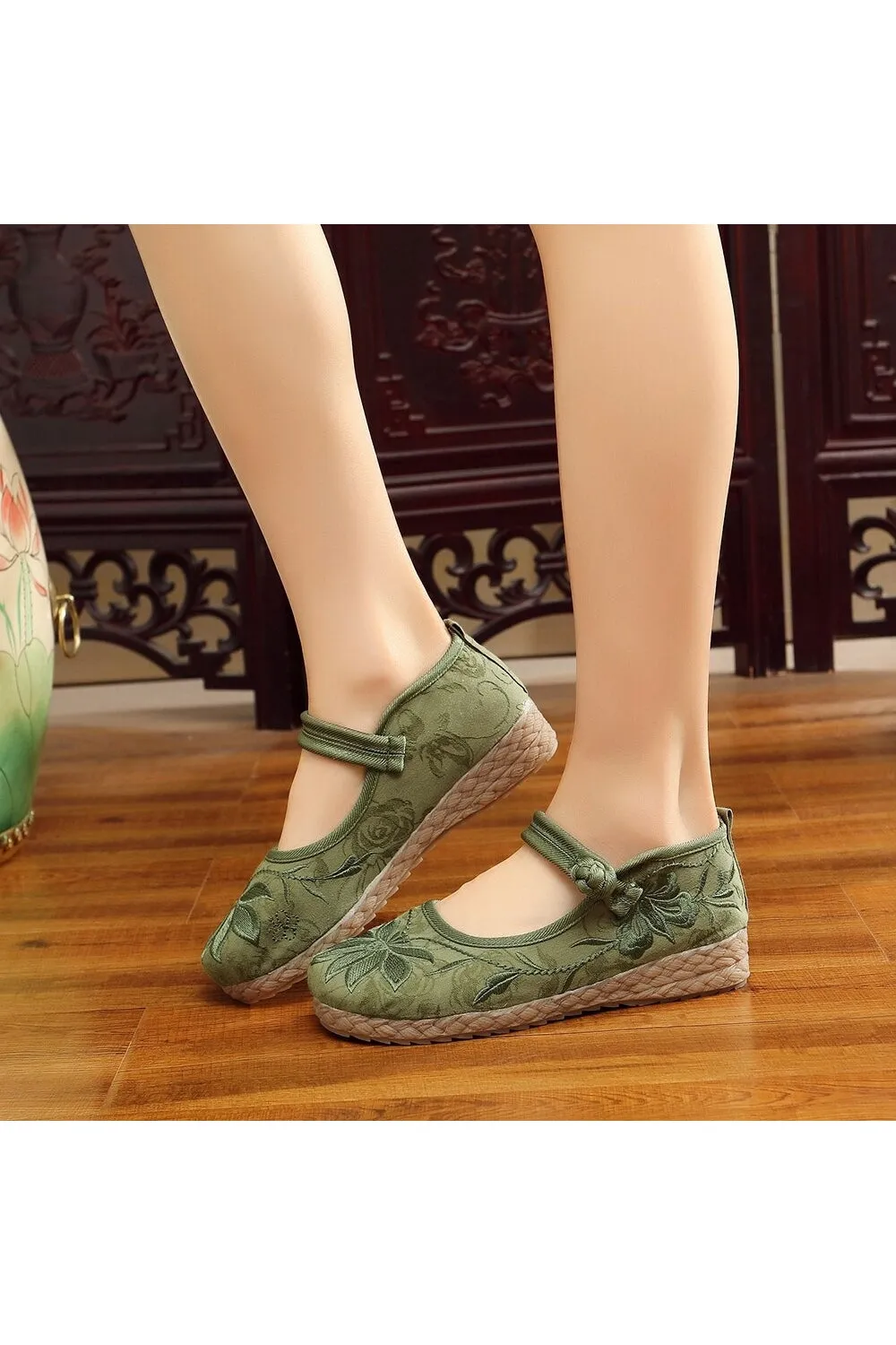 Soft Cotton Flat Shoes