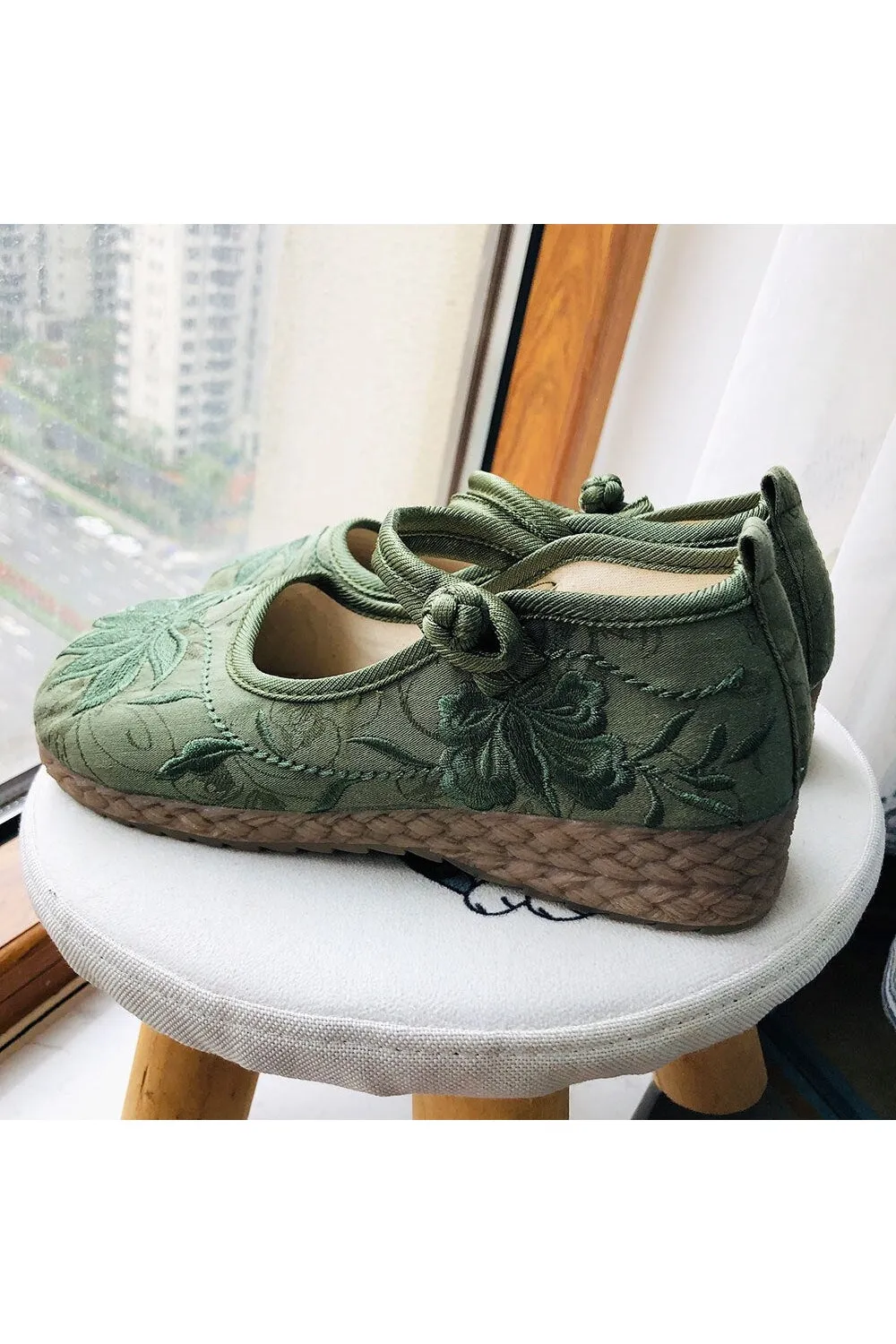 Soft Cotton Flat Shoes