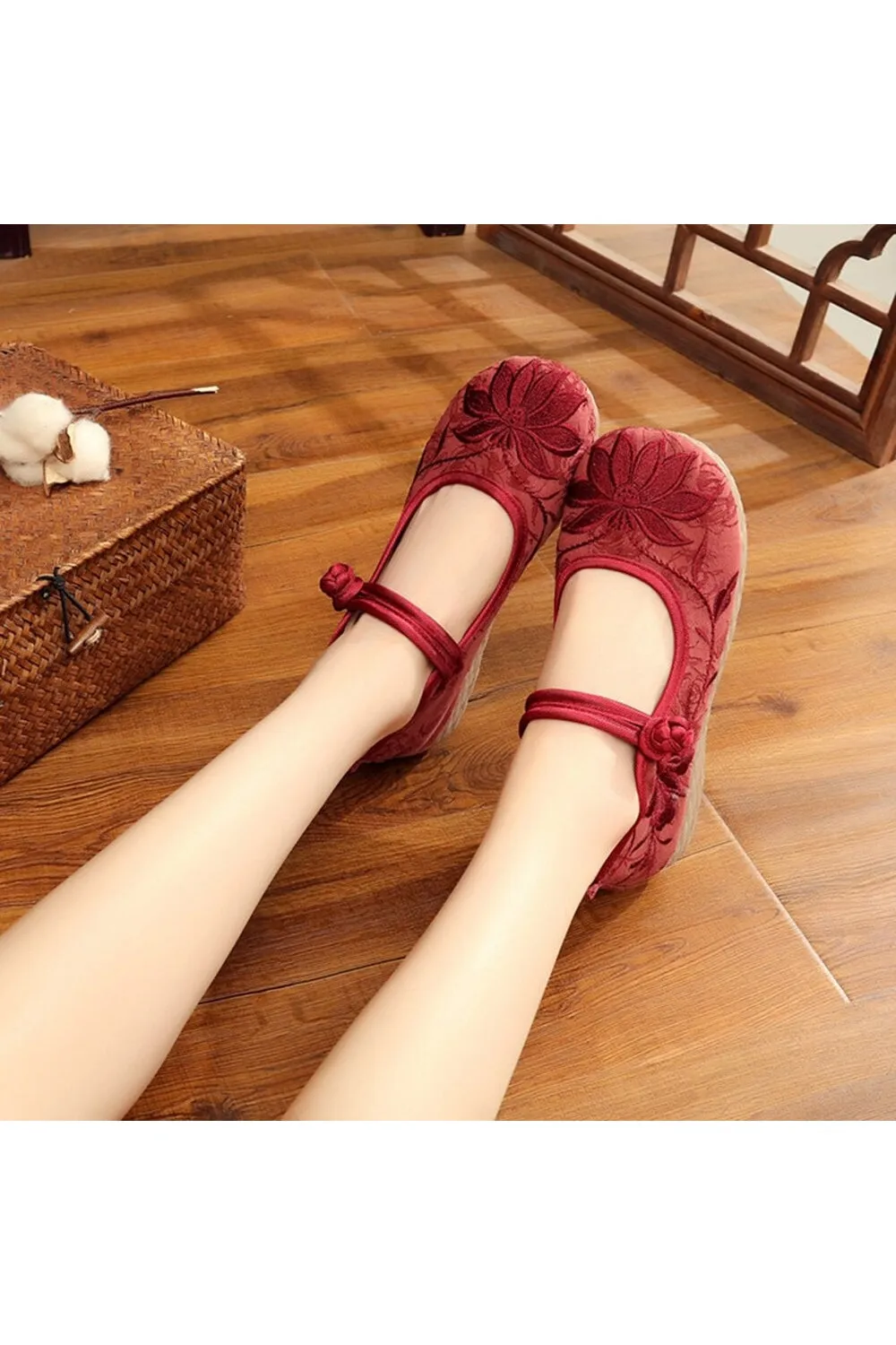 Soft Cotton Flat Shoes