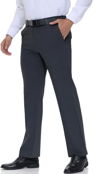 Soojun Men's Modern Fit Flex Flat Front Dress Pants