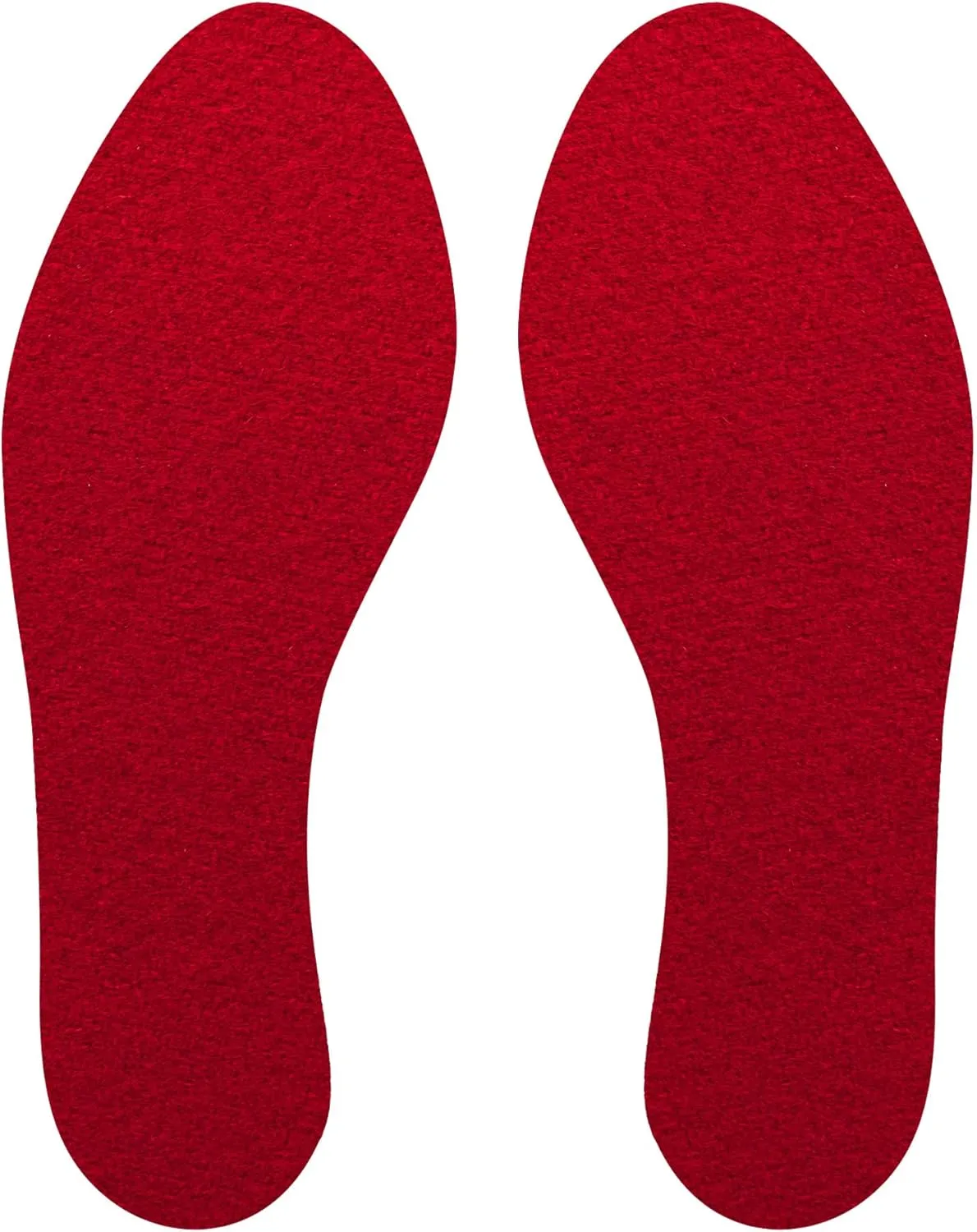Soxsols Wool Flat Shoe Insert for Sandals & Sockless Shoes, Comfortable Shoe Insoles with Sweat-Absorbent Natural Fiber & Non-Slip Silicone Grip, Narrow-Cut Shoe Inserts for Women, Red, Size 41