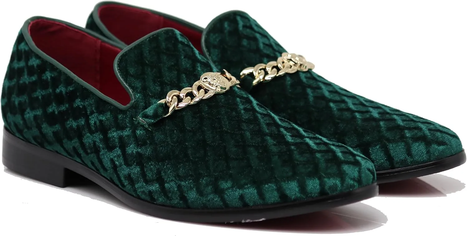 SPK05 Men's Vintage Satin Silky Floral Print Embroidery Loafers Slip On Shoes Classic Tuxedo Dress Shoes