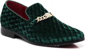 SPK05 Men's Vintage Satin Silky Floral Print Embroidery Loafers Slip On Shoes Classic Tuxedo Dress Shoes