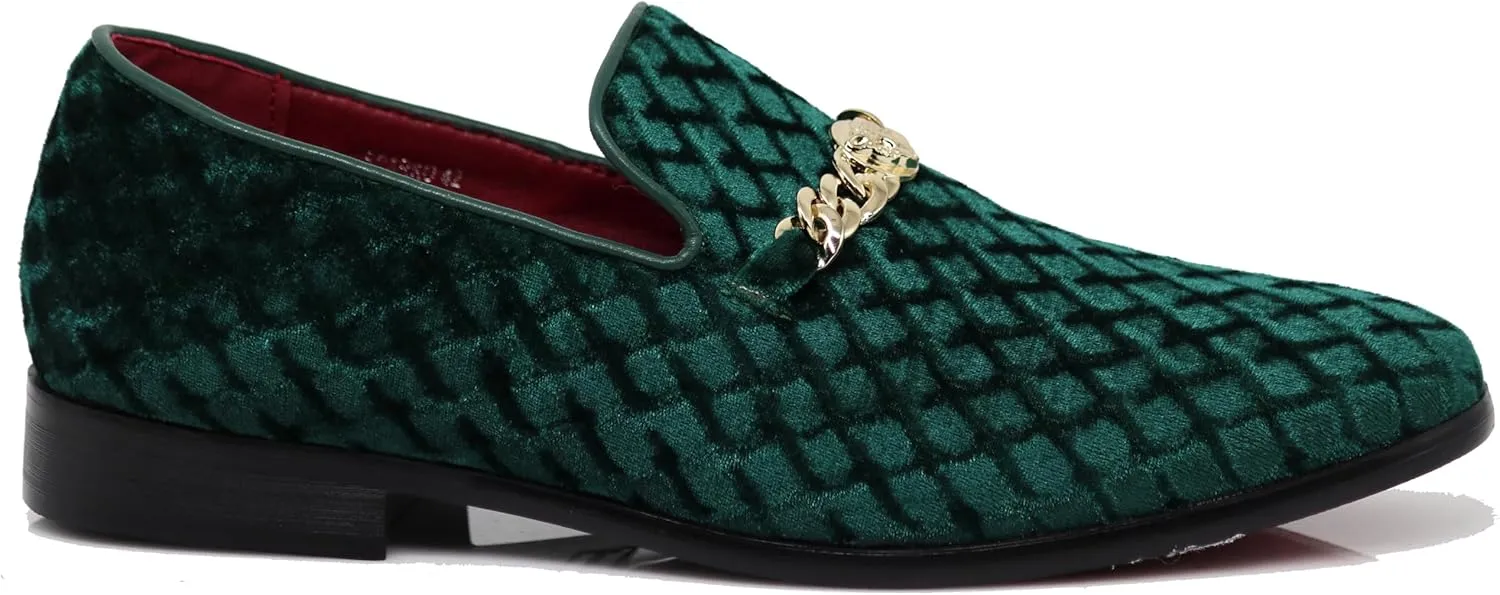 SPK05 Men's Vintage Satin Silky Floral Print Embroidery Loafers Slip On Shoes Classic Tuxedo Dress Shoes