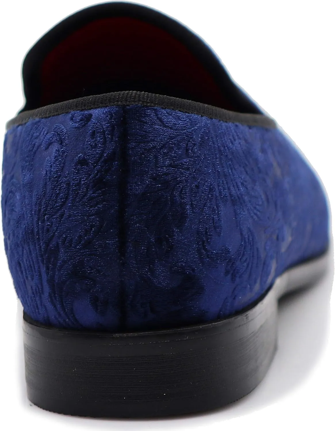 SPK35 Men's Vintage Velvet Flower Designer Dress Loafers Slip On Shoes Classic Tuxedo Dress Shoes