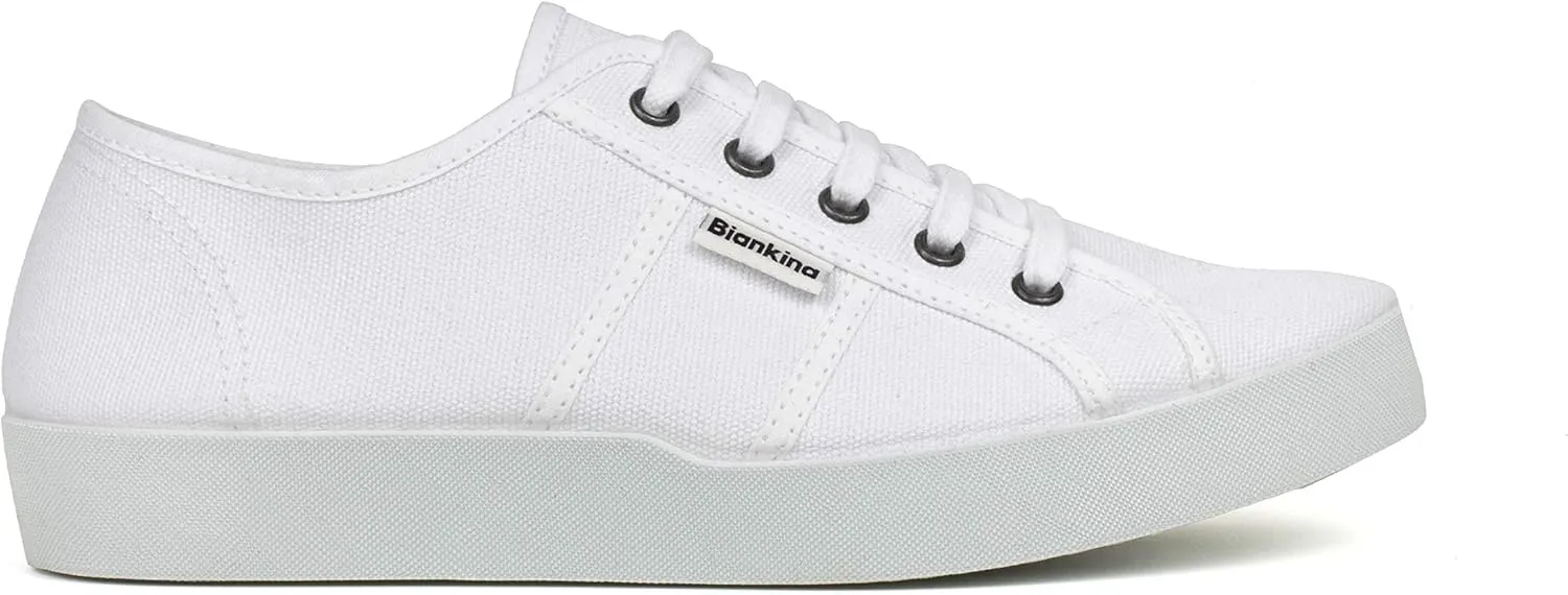 St. Tropez Sustainable Sneakers for Women - Classic Style Breathable Eco Canvas Upper, Comfy Low Wedge Rubber Sole, Artisan Crafted and Handmade Shoes, Made in Europe