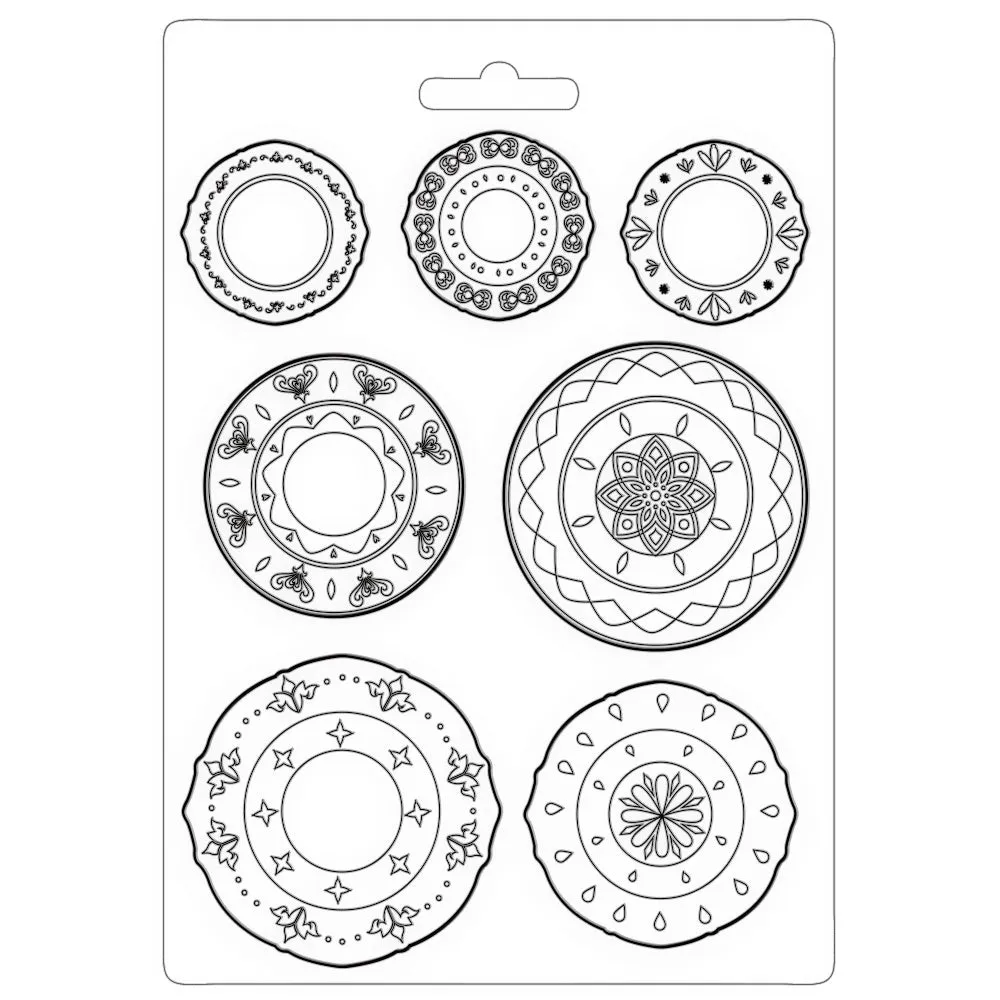Stamperia -  Texture Impression - Soft Mould A5 -  Casa Granada Plates*